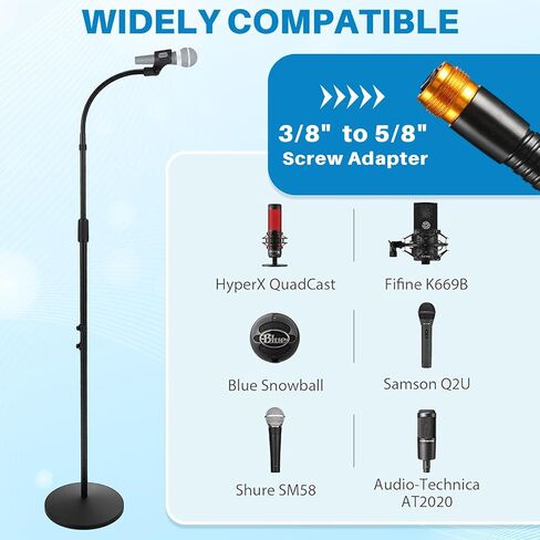 4 مجموعة ميكروفون حامل قابلة للفصل mozoseneck microphone ، ارتفاع حامل قابلة للتعديل من 35. 4 '' '' 78. in Saudi Arabia