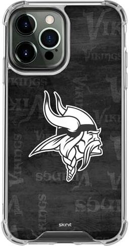 Skinit Clear Phone Case متوافق مع iPhone 14 Pro Max - NFL Minnesota Vikings بالأبيض والرخص in Saudi Arabia