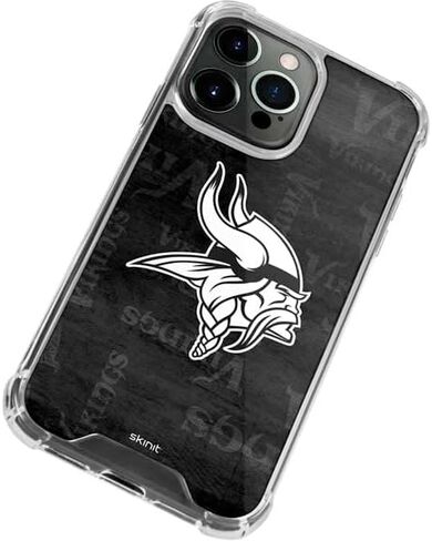 Skinit Clear Phone Case متوافق مع iPhone 14 Pro Max - NFL Minnesota Vikings بالأبيض والرخص in Saudi Arabia