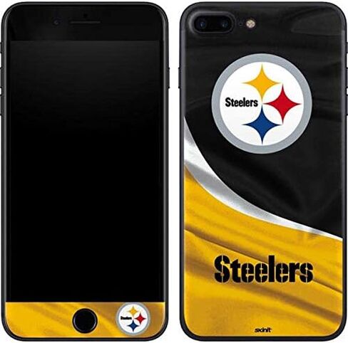 Skinit Skinit Phone Skin متوافق مع iPhone 8 Plus - تصميم NFL Pittsburgh Steelers المرخص رسميًا in Saudi Arabia