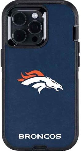 Skinit Decal Phone Skin Compatible with OtterBox Defender iPhone 15 Pro Max - Officially Licensed NFL Denver Broncos - Distressed Design in Saudi Arabia