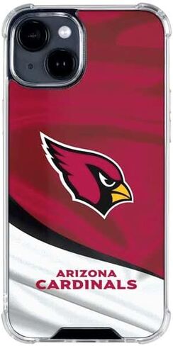 Skinit Clear Phone Case متوافق مع iPhone 14 - تصميم NFL Arizona Cardinals مرخص رسميًا in Saudi Arabia