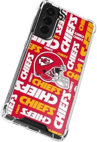 Skinit Clear Phone Case متوافق مع Galaxy S22 Plus - NFL Kansas City Chief Red Blast Design in Saudi Arabia
