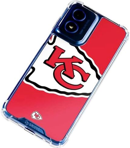 Skinit Clear Phone Case متوافق مع Moto G Play 4G - NFL Kansas City Chief بشكل رسمي تصميم شعار كبير in Saudi Arabia
