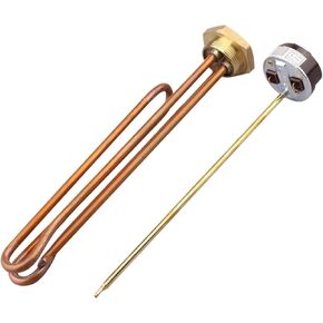 1pcs DN32 Immersion Water Heating Element 220V with Temperature Regulator 1.25" Tubular Electric Water Heater 1.2/1.5/2kw/3kw(1500w,with locknut) in Saudi Arabia
