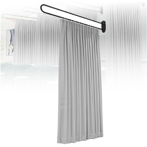 1pcs ستارة قسم الغرفة على شكل حرف U ، ستارة قسم صالون تجميل ، قضيب تقسيم الخصوصية المثبتة على الحائط ، لصالون التجميل ، غرفة ملائمة (رمادي ، 200 سم) in Kuwait