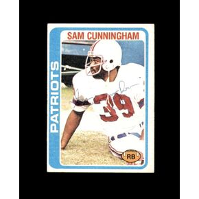 Sam Cunningham Signed Original 1978 Topps New England Patriots Autographed in Saudi Arabia