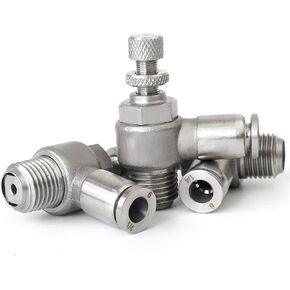 10PCS 304 Stainless Steel Quick Connector Speed Control Switch SL6-M5/4-01/10-03/12-04 Regulating Throttle Valve(SL4-01) in Saudi Arabia