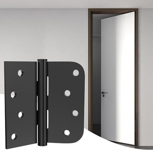Stainless Steel Hinges, Door Hinges, Exterior Door Hinges, 4 Inch Door Hardware with Square & 5/8" Radius Round Corners 3mm Thickness Heavy Duty Hinge (3 Pack, Silver) in Saudi Arabia