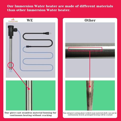 240V 3000W Immersion Water Heater for Hot Tub & Pool – Portable Electric Submersible Heater with Temp Control, Auto Shut-Off, and WiFi Timer for Swimming pool, Above Ground Pool, and Bathtub in Kuwait