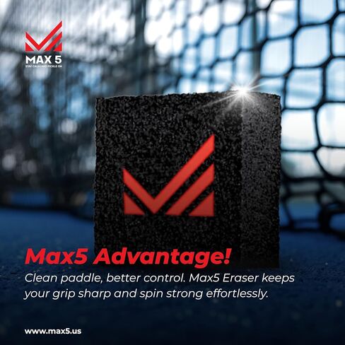Pickleball Paddle Max Clean Eraser ، T700 Carbon Liber Eraser ، يزيل بقايا الكرة والأوساخ والخدوش البسيطة ، خيار استعادة Grib Baddle Easy Pickleball Baddle بواسطة Max 5 in Saudi Arabia
