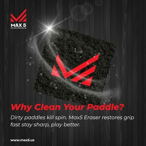 Pickleball Paddle Max Clean Eraser ، T700 Carbon Liber Eraser ، يزيل بقايا الكرة والأوساخ والخدوش البسيطة ، خيار استعادة Grib Baddle Easy Pickleball Baddle بواسطة Max 5 in Saudi Arabia