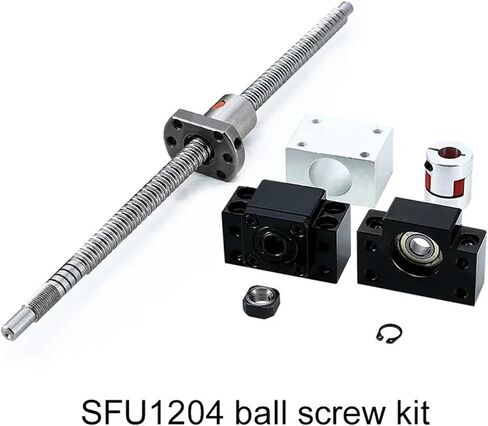 Metal Ball Screw nut 200mm-1000mm Ball Screw Rod SFU1204 with Nut 1204 + BK/BF10 End Suppor + Nut Housing + 8 * 8 Coupler(500mm) in Saudi Arabia