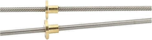 Metal Ball Screw nut 304 Stainless Steel T8 Screw Length 400mm Lead 1mm-20mm Trapezoidal Spindle with Brass Nut(Pitch 2.5mm lead20mm) in Saudi Arabia