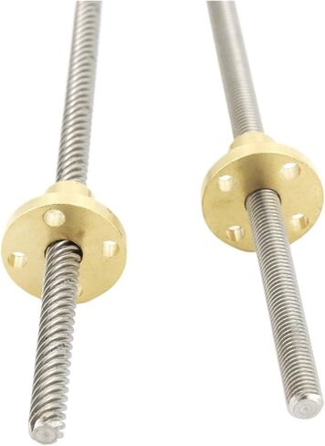 Metal Ball Screw nut 304 Stainless Steel T8 Screw Length 400mm Lead 1mm-20mm Trapezoidal Spindle with Brass Nut(Pitch 2.5mm lead20mm) in Saudi Arabia