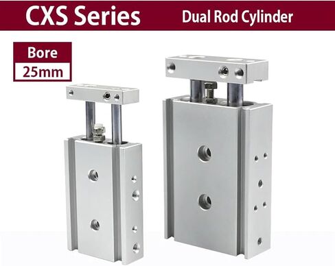 اسطوانة قضبان مزدوجة CXSM25 شريحة تحمل أسطوانة الهوائية المدمجة في المغناطيس CXSM25-10 CXSM25-50 CXSM25-75 CXSM25-100 (CXSM25-75) in Saudi Arabia