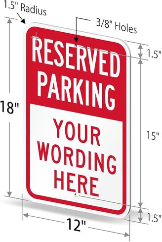 علامة مواقف لوقوف السيارات المخصصة لـ SmartSign - 12 "x18" الألومنيوم مغلفة ، علامات معدنية مخصصة بسمك 63 ملًا لوقوف السيارات ، الأعمال ، في الهواء الطلق ، الولايات المتحدة الأمريكية ، أكثر من 100 سنة من الخبرة in Saudi Arabia