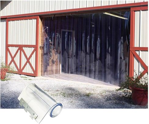 Plastic Strip Door Curtain, 1.6mm/1.8mm Thickness with Mounting Bracket (1.8mm,0.9MX2M) in Kuwait