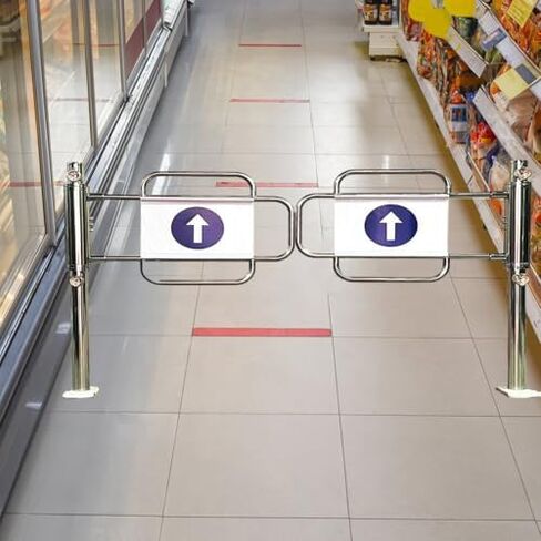 دليل المدخل في اتجاه واحد بوابة تأرجح تلقائية أوتوماتيكية مع سلامة الفولاذ المقاوم للصدأ ، بوابة أمان أرجوحة للمعادن لشرفة المدخل ، باب سياج الختام التلقائي in Kuwait