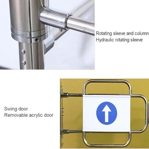 دليل المدخل في اتجاه واحد بوابة تأرجح تلقائية أوتوماتيكية مع سلامة الفولاذ المقاوم للصدأ ، بوابة أمان أرجوحة للمعادن لشرفة المدخل ، باب سياج الختام التلقائي in Kuwait