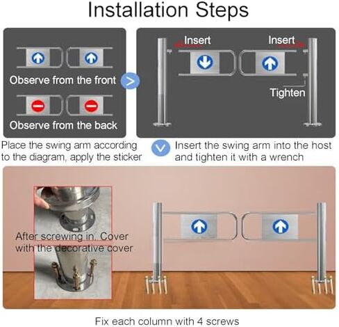 دليل المدخل في اتجاه واحد بوابة أرجوحة التلقائي التلقائي مع السلامة من الفولاذ المقاوم للصدأ ، بوابة أرجوحة الأمان اليدوية ، إغلاق تلقائي واحد لمدخل السوبر ماركت ، وير in Kuwait