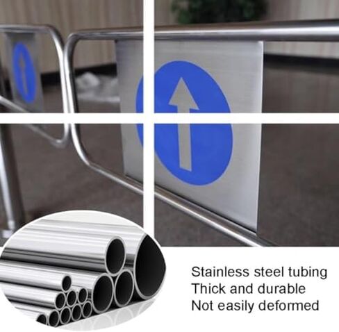 Entrance Manual One-Way Door Wide Automatic Rebound Swing Gate with Spring Hand Push Stainless Steel Safety,Automatic Swing Gate One Way Door Push in Only Exit Device, Stainless Steel Barric in Kuwait