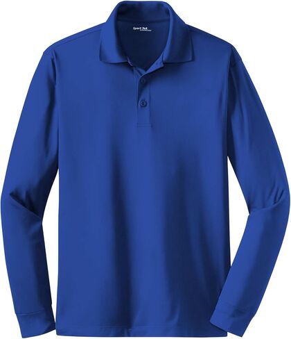 SPORT-TEK Men's Long Sleeve Micropique Sport Wick Polo in Saudi Arabia
