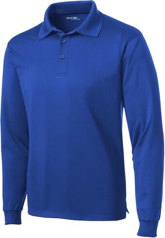 SPORT-TEK Men's Long Sleeve Micropique Sport Wick Polo in Saudi Arabia