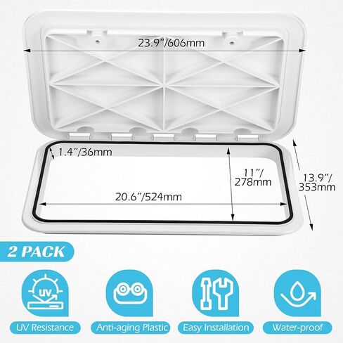 2 PCS Marine Boat Deck Hatch Boat Access Access & LID ، 180 مقبضًا قويًا مريحًا لملحقات تنفيس شاحنة لليخوت البحرية ، من السهل التثبيت in Saudi Arabia