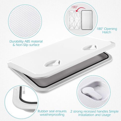 2 PCS Marine Boat Deck Hatch Boat Access Access & LID ، 180 مقبضًا قويًا مريحًا لملحقات تنفيس شاحنة لليخوت البحرية ، من السهل التثبيت in Saudi Arabia