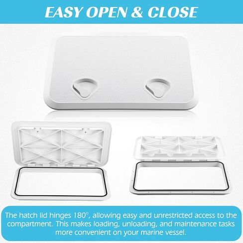 2 PCS Marine Boat Deck Hatch Boat Access Access & LID ، 180 مقبضًا قويًا مريحًا لملحقات تنفيس شاحنة لليخوت البحرية ، من السهل التثبيت in Saudi Arabia