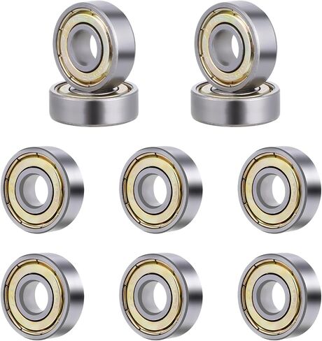10 PCS 608 ZZ Ball Bearings ، معدن مزدوج محامل الأخدود العميقة ذات الأوعية العميقة 8x22x7mm محمل التزلج لعجلات الأثاث التزلج على الزلاجات المتزلج على الدراجات البخارية المتزايدة in Saudi Arabia