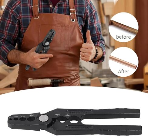 Manual Copper Tube Rounder, Multifunctional Flat Tube Copper Pipe Rounding Repair Pliers 6 Holes Design 1/4 3/8 1/2 5/8 3/4 7/8 Inch in Saudi Arabia