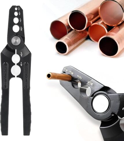 Manual Copper Tube Rounder, Multifunctional Flat Tube Copper Pipe Rounding Repair Pliers 6 Holes Design 1/4 3/8 1/2 5/8 3/4 7/8 Inch in Saudi Arabia