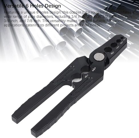 Manual Copper Tube Rounder, Multifunctional Flat Tube Copper Pipe Rounding Repair Pliers 6 Holes Design 1/4 3/8 1/2 5/8 3/4 7/8 Inch in Saudi Arabia