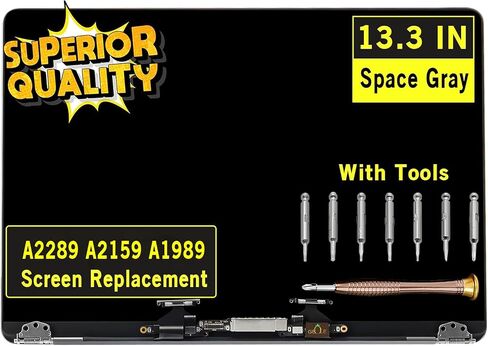 GBOLE Screen Replacement for MacBook Pro A2289 A2159 A1989 A2251 Retina EMC 3214 3358 3301 3456 3348 LCD Screen Display Full Assembly Complete Top Assembly 13.3" 2560x1600 (Space Gray) in Saudi Arabia
