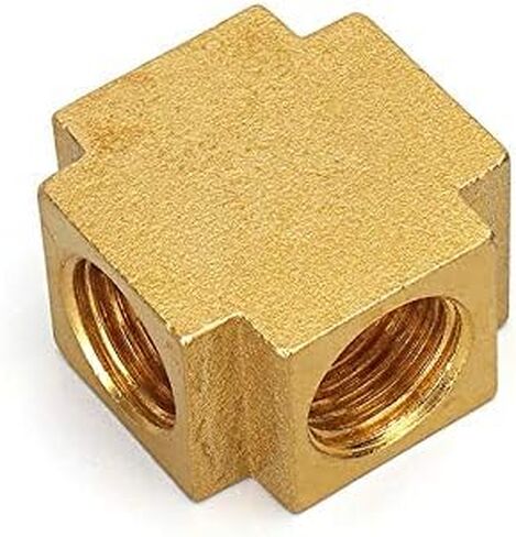 4 طرق 3 طرق تجهيزات أنابيب نحاسية متساوية الموصل الأنثوي 1/8 "1/4" 3/8 "BSPT لنظام الشحوم الهيدروليكي (B ، 1/8") in Saudi Arabia