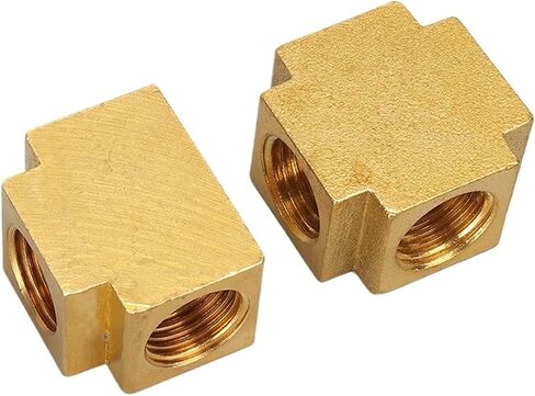 4 طرق 3 طرق تجهيزات أنابيب نحاسية متساوية الموصل الأنثوي 1/8 "1/4" 3/8 "BSPT لنظام الشحوم الهيدروليكي (B ، 1/8") in Saudi Arabia