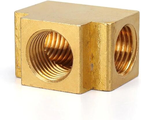 4 طرق 3 طرق تجهيزات أنابيب نحاسية متساوية الموصل الأنثوي 1/8 "1/4" 3/8 "BSPT لنظام الشحوم الهيدروليكي (B ، 1/8") in Saudi Arabia