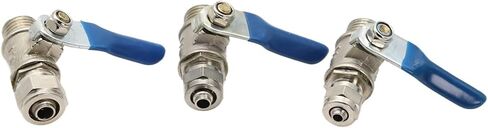 1PCS BALL VALVE COPPER 1/4 "3/8" 12 "Thread to 6/8/10mm tube connect recons ro rosmosis (10 مم ، 3/8 بوصة) in Saudi Arabia
