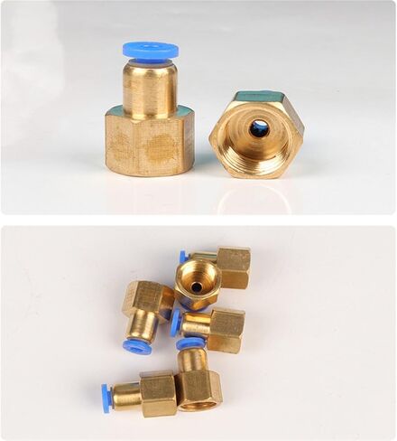 10pcs pneumatic component quick connector copper internal thread straight trachea quick PCF6-01/8-02/10-03/12-04(PCF8-03) in Saudi Arabia