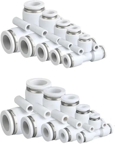 5pcs Pneumatic Air Quick Connector Pu Hose Fitting Tee Gas Pipe Tube Push in Connectors PEG PE 12 10 8 6 4 4MM 6MM 8MM 10MM 12MM(PEG16-14) in Saudi Arabia