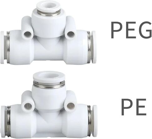 5pcs Pneumatic Air Quick Connector Pu Hose Fitting Tee Gas Pipe Tube Push in Connectors PEG PE 12 10 8 6 4 4MM 6MM 8MM 10MM 12MM(PEG16-14) in Saudi Arabia
