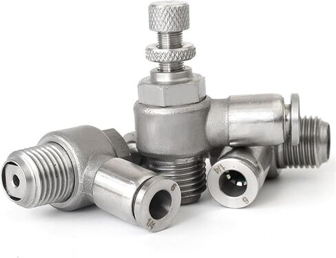 10PCS 304 Stainless Steel Quick Connector Speed Control Switch SL6-M5/4-01/10-03/12-04 Regulating Throttle Valve(SL4-01) in Saudi Arabia