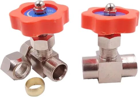 6mm 8mm 10mm 12mm Hole Dia Orange Plastic Handle Metal High-Pressure Tube Needle Type Globe Valve(802) in Saudi Arabia