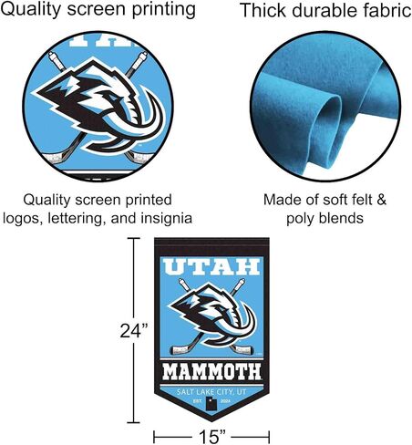 Wincraft Utah Mammoth Logo Banner Pennant in Saudi Arabia