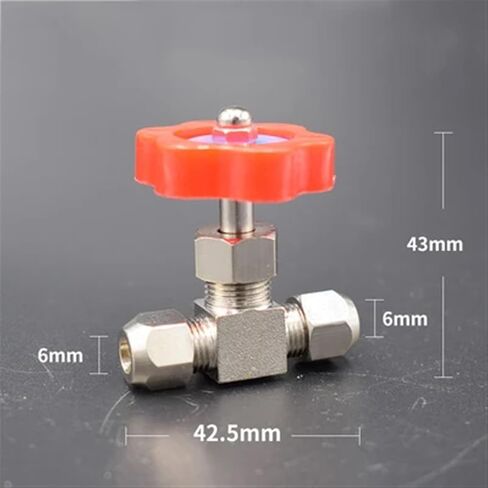 6mm 8mm 10mm 12mm Hole Dia Orange Plastic Handle Metal High-Pressure Tube Needle Type Globe Valve(802) in Saudi Arabia