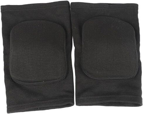 2pcs وسادات الركبة الإسفنج السميكة للتدريب الرياضي الدعم المرن للتنفس لجري كرة السلة للكرة الطائرة ورفع الأثقال - تصميم أسود in Saudi Arabia