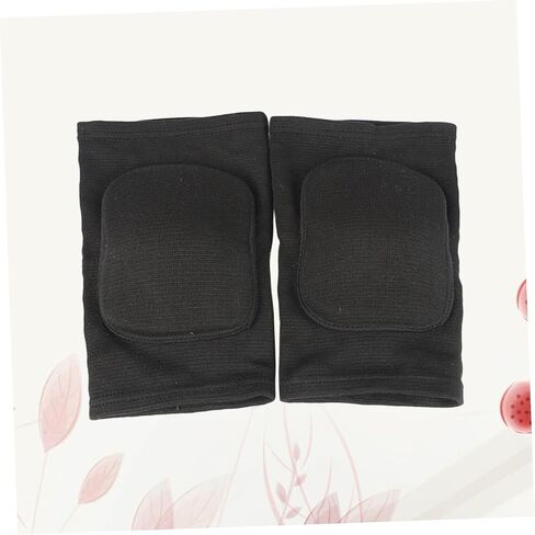 2pcs وسادات الركبة الإسفنج السميكة للتدريب الرياضي الدعم المرن للتنفس لجري كرة السلة للكرة الطائرة ورفع الأثقال - تصميم أسود in Saudi Arabia