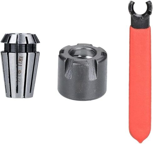 Spring Collet ER11 Collet Chuck 1/8 1/4 مع M -Type ER Nut and Brench Conche Holder 3pcs (Color: 3pcs 1L4 Set) in Kuwait